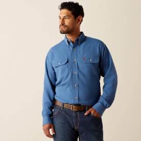 Ariat Mens FR Air Inherent Work Shirt - Medium Blue