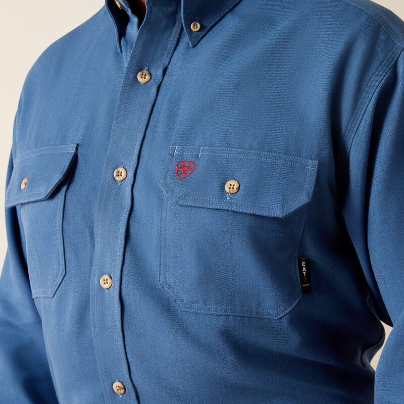 Ariat Mens FR Air Inherent Work Shirt - Medium Blue - 10055218-