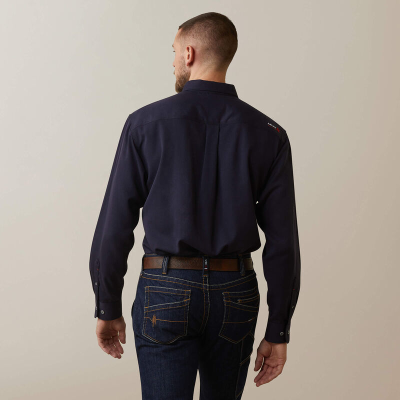 Ariat Mens FR Air Inherent Work Shirt - Navy Heather - 10040899-