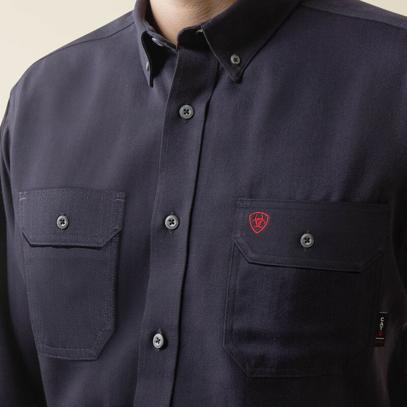 Ariat Mens FR Air Inherent Work Shirt - Navy Heather - 10040899-