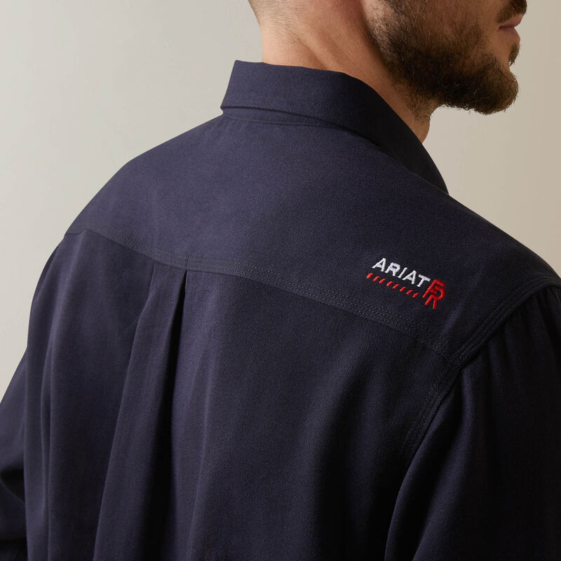 Ariat Mens FR Air Inherent Work Shirt - Navy Heather - 10040899-