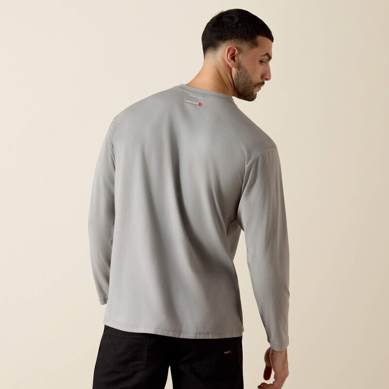 Ariat Mens FR Baselayer T-Shirt - Silver Fox - 10033209-