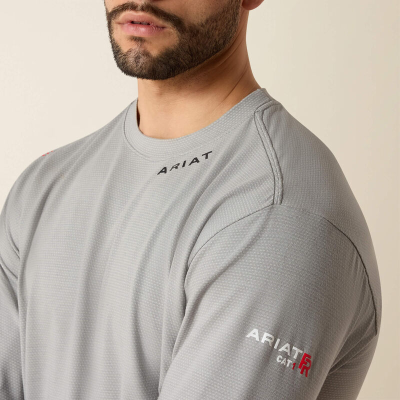 Ariat Mens FR Baselayer T-Shirt - Silver Fox - 10033209-