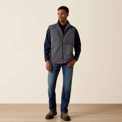 Ariat Mens FR DuraLight Cordura Canvas Vest - Iron Grey men,mens,boy,boys,jacket,coat,vest,sweatshirt,sweater,zipper,zip,zip-up,grey,gunmetal,metal,iron,charcoal
