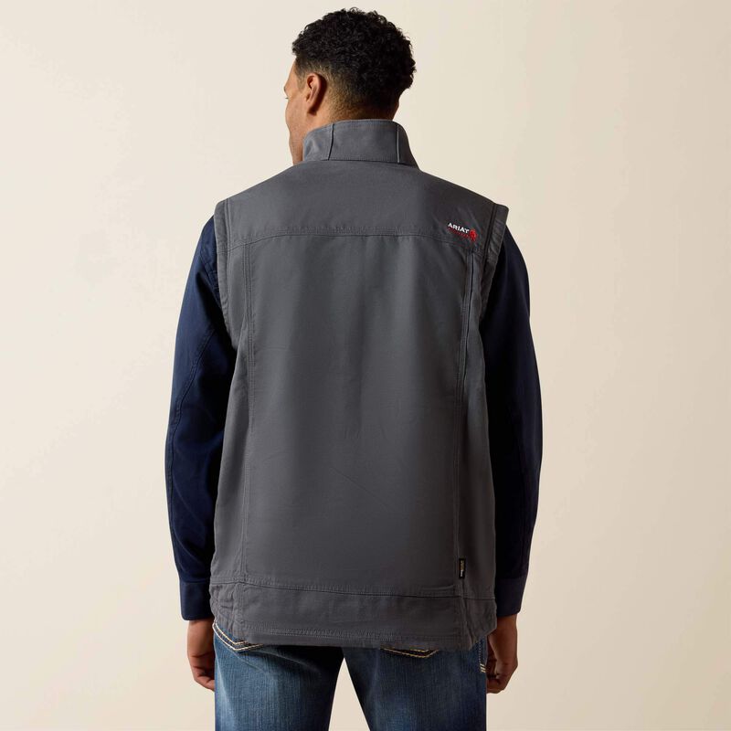 Ariat Mens FR DuraLight Cordura Canvas Vest - Iron Grey - 10027868-
