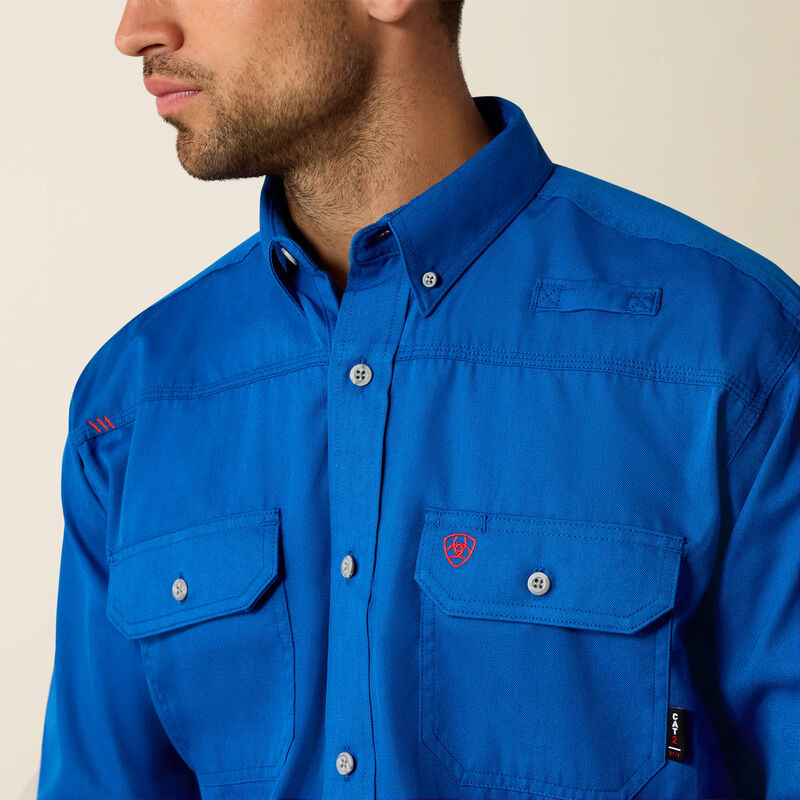 Ariat Mens FR Featherlight Work Shirt - Royal Blue - 10025428-