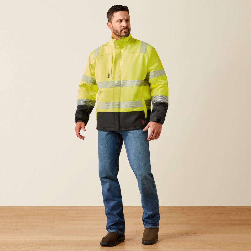 Ariat Mens FR Hi-Vis Waterproof Insulated Jacket - Hi-Vis Yellow - 10024022-