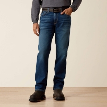 Ariat Mens FR M4 Relaxed Basic Boot Cut Jean - Alloy Wash fr,flame,fire,resistant,retardant,bottoms,men,boy,mens,boys,pant,pants,jean,jeans,bottom,trousers,blue,denim,work