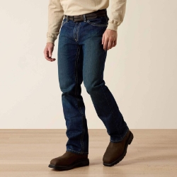 Ariat Mens FR M4 Relaxed Boundary Boot Cut Jean - Shale FR,fire,flame,resistant,retardant,men,boy,mens,boys,pant,pants,jean,jeans,work,blue,denim