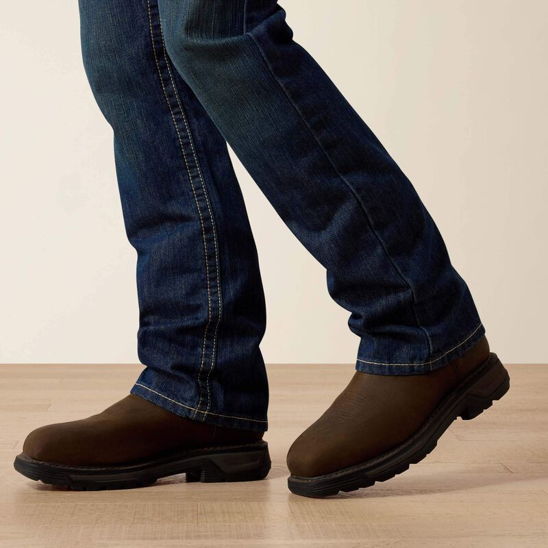 Ariat Mens FR M4 Relaxed Boundary Boot Cut Jean - Shale - 10016174-