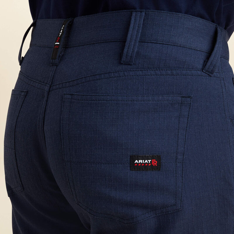 Ariat Mens FR M4 Relaxed Crossfire Straight Pant - Navy - 10043154-