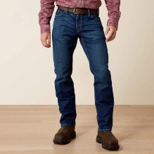 Ariat Mens FR M4 Relaxed DuraStretch Lineup Stackable Straight Leg Jean - Platinum FR,fire,flame,resistant,retardant,men,boy,mens,boys,pant,pants,jean,jeans,uniform,work,blue,denim
