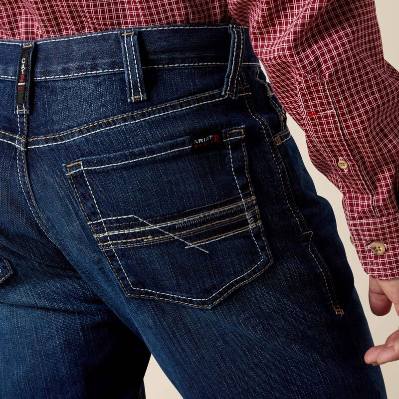 Ariat Mens FR M4 Relaxed DuraStretch Lineup Stackable Straight Leg Jean - Platinum - 10027729-