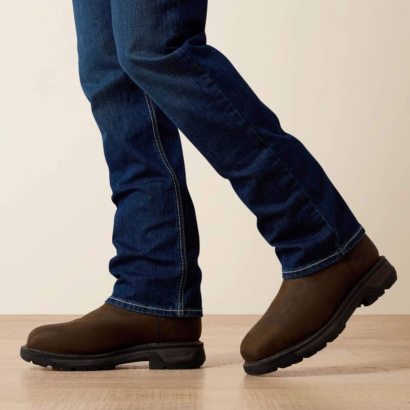 Ariat Mens FR M4 Relaxed DuraStretch Lineup Stackable Straight Leg Jean - Platinum - 10027729-