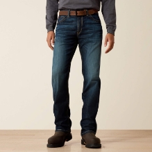 Ariat Mens FR M4 Relaxed Stretch DuraLight Basic Boot Cut Jean - Lassen Blue FR,flame,fire,resistant,retardant,leg,bottoms,men,boy,mens,boys,pant,pants,jean,jeans,blue,denim,work