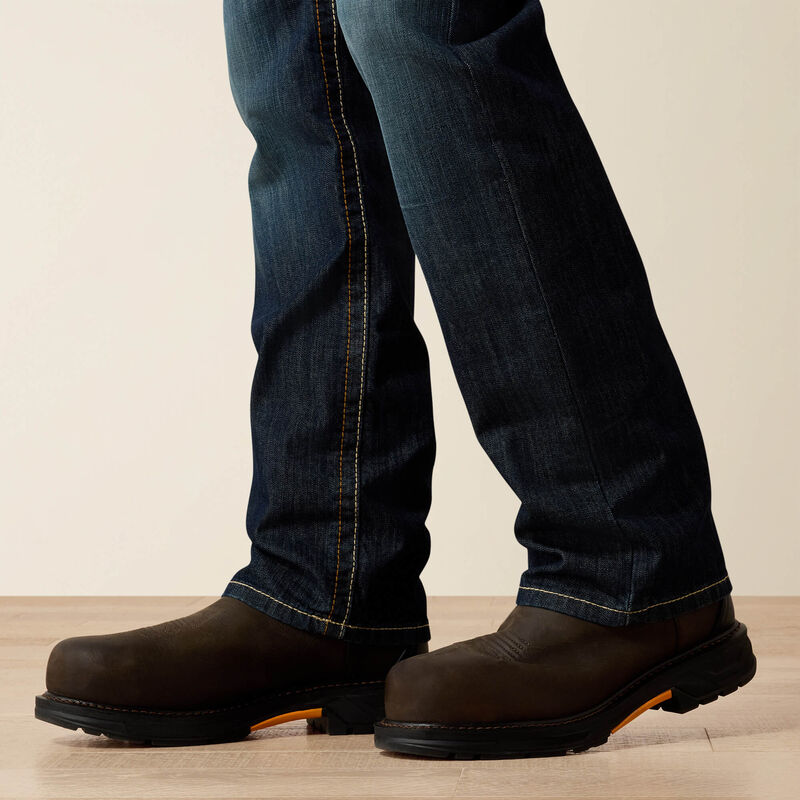 Ariat Mens FR M4 Relaxed Stretch DuraLight Basic Boot Cut Jean - Lassen Blue - 10023466-