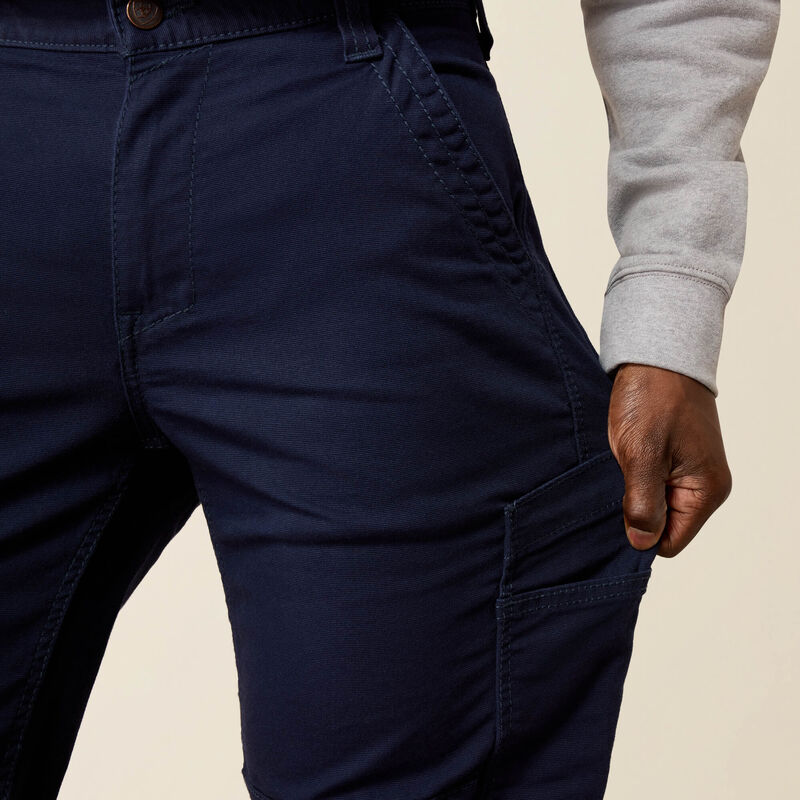 Ariat Mens FR M5 Straight DuraStretch DuraLight Cordura Canvas Straight Pant - Navy - 10034648-