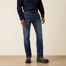 Ariat Mens FR M5 Straight DuraStretch Truckee Stackable Straight Leg Jean - Ryley FR,fire,flame,resistant,retardant,men,boy,mens,boys,pant,pants,jean,jeans,uniform,work,blue,denim