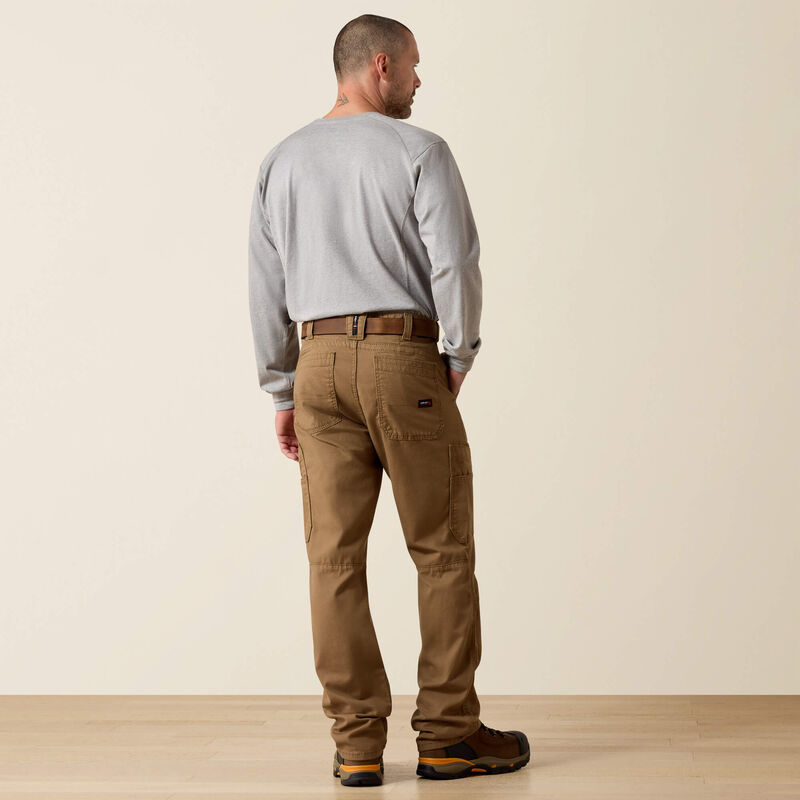 Ariat Mens FR M5 Stretch DuraLight Cordura Canvas Stackable Straight Leg Pant - Field Khaki - 10027705-