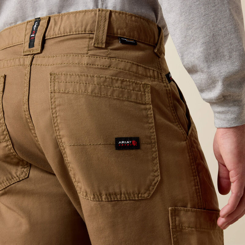 Ariat Mens FR M5 Stretch DuraLight Cordura Canvas Stackable Straight Leg Pant - Field Khaki - 10027705-