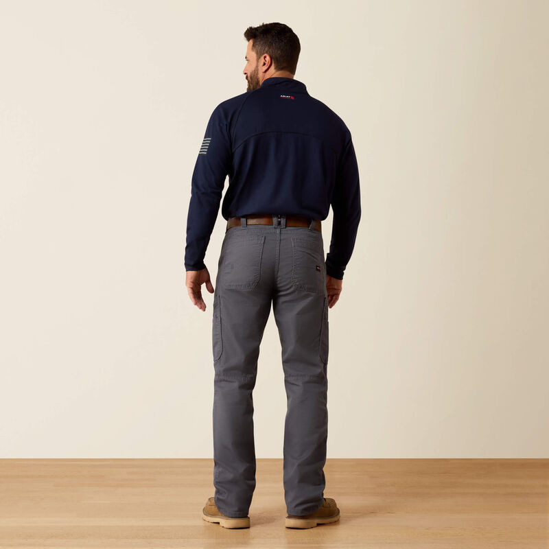 Ariat Mens FR M5 Stretch DuraLight Cordura Canvas Stackable Straight Leg Pant - Iron Grey - 10027709-