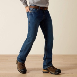 Ariat Mens FR M7 Slim DuraStretch Basic Straight Leg Jean - Flint FR,fire,flame,resistant,retardant,men,boy,mens,boys,pant,pants,jean,jeans,uniform,work,blue,denim