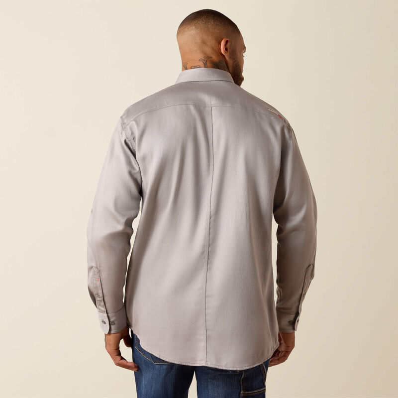 Ariat Mens FR Solid Work Shirt - Silver Fox - 10012253-