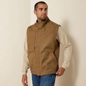 Ariat Mens FR Workhorse Insulated Vest - Field Khaki