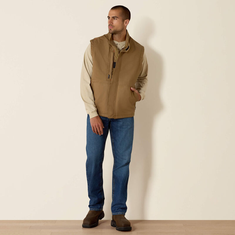 Ariat Mens FR Workhorse Insulated Vest - Field Khaki - 10024031-