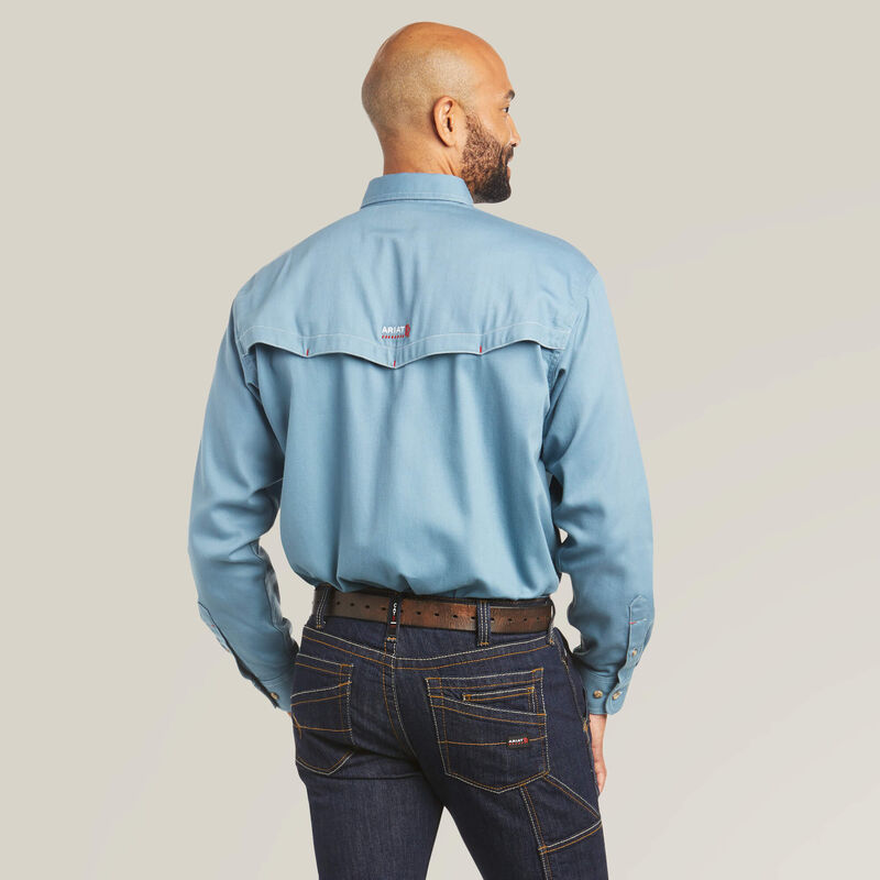 Ariat Men's Vented Work Shirt - Steel Blue - 10035433-