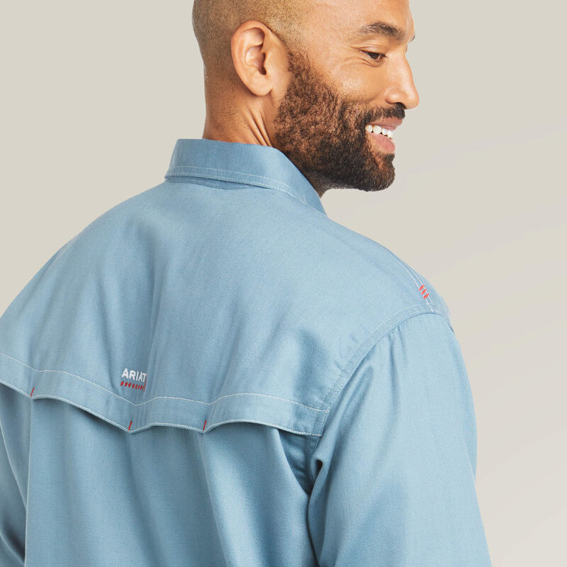 Ariat Men's Vented Work Shirt - Steel Blue - 10035433-