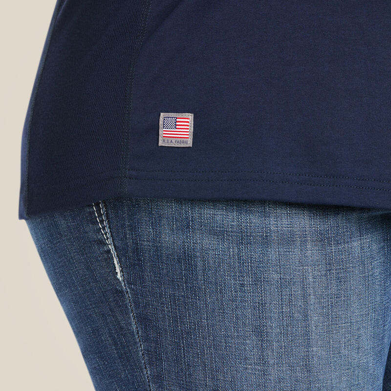 Ariat Women's FR AC Crew Top - Navy - 10022698-