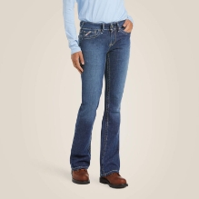 Ariat Womens FR DuraStretch Basic Boot Cut Jean - Blue Quartz fr,flame,fire,resistant,retardant,women,girl,womens,girls,ladies,lady,bottoms,pant,pants,jean,jeans,blue,denim,work