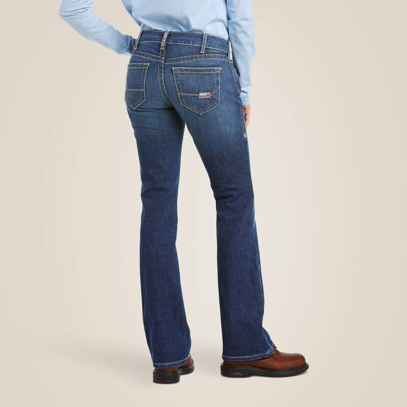 Ariat Womens FR DuraStretch Basic Boot Cut Jean - Blue Quartz - 10016176-