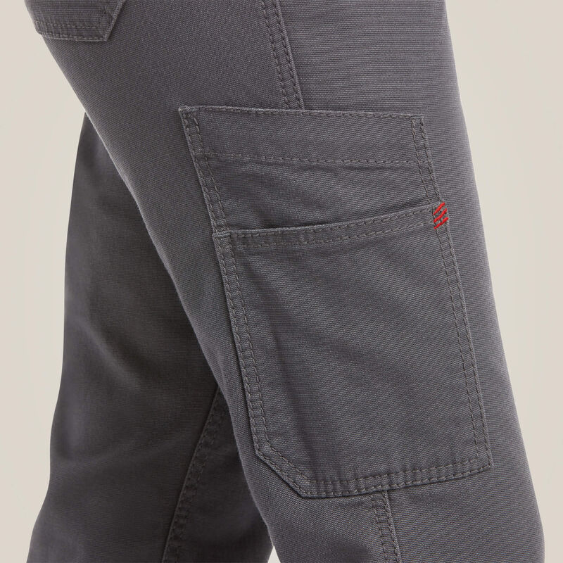 Ariat Womens FR Stretch DuraLight Canvas Stackable Straight Leg Pant - Grey - 10030254-