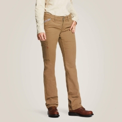 Ariat Womens FR Stretch DuraLight Canvas Stackable Straight Leg Pant - Khaki women,girl,womens,girls,ladies,lady,pant,pants,uniform,light,khaki,tan,beige