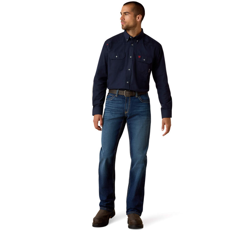 Ariat Mens FR Featherlight Work Shirt - Navy Blue - 10022899-