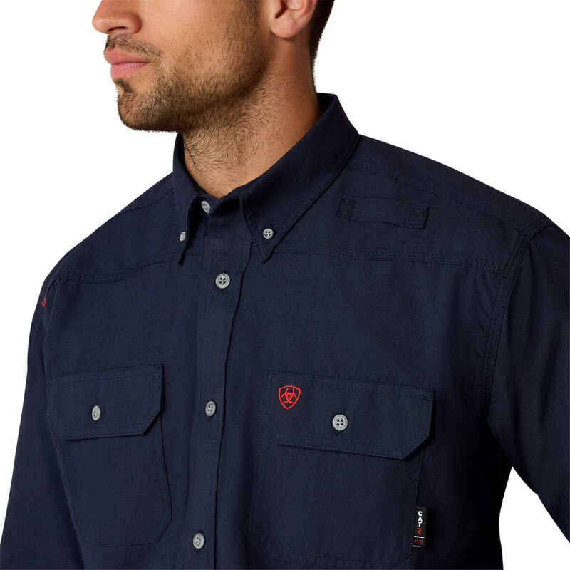 Ariat Mens FR Featherlight Work Shirt - Navy Blue - 10022899-