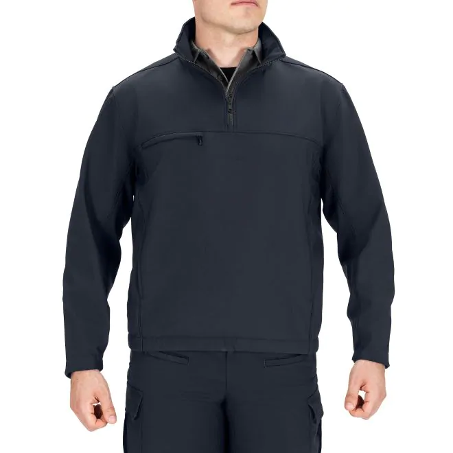 Blauer Mens Lightweight Softshell Fleece Pullover Jacket - Dark Navy men,mens,boy,boys,jacket,coat,hoodie,outerwear,winterwear,sweatshirt,sweater,pullover,front,dark,blue,navy,midnight