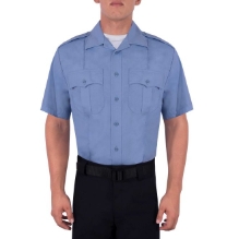 Blauer Mens Short Sleeve Cotton Shirt - Medium Blue men,mens,boy,boys,shirt,solid,uniform,dress,long,sleeve,light,baby,blue,sky