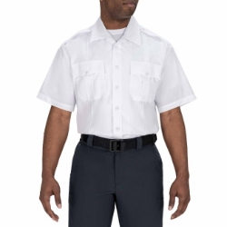 Blauer Mens Short Sleeve Cotton Shirt - White men,mens,boy,boys,shirt,solid,uniform,dress,long,sleeve,light,white,cream