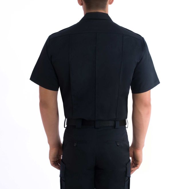 Blauer Mens StreetGear Flex SS Cotton Blend Shirt - Black - 8715-BK-