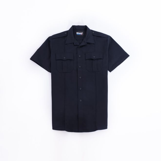 Blauer Mens StreetGear Flex SS Cotton Blend Shirt - Black - 8715-BK-
