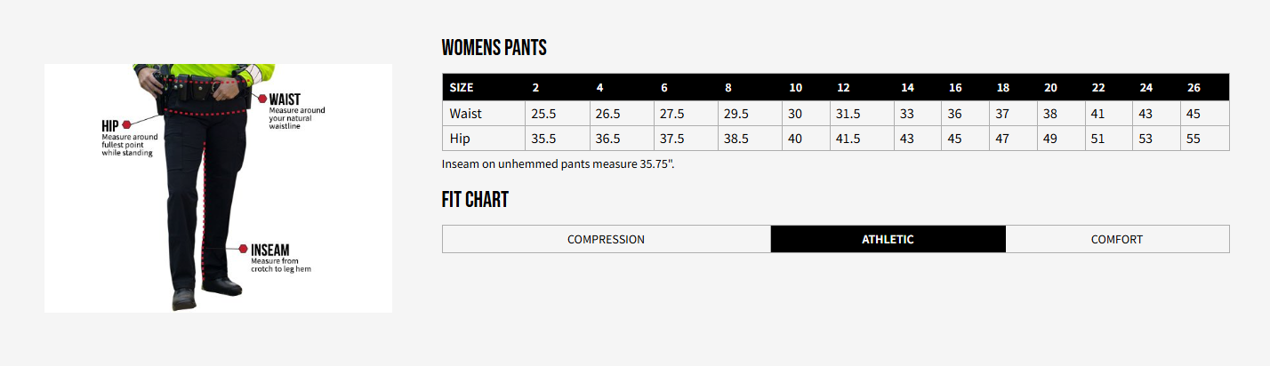 Blauer Womens GlenGuard Tactical Cargo Pant - Black - 8235W-BK-