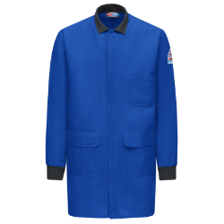 Bulwark 4.5 oz Mens FR Lab Coat - Royal Blue fr,fire,flame,resistant,retardant,men,mens,fire,resistant,lab,coat,labcoat,scientist,engineer,light,dark,royal,blue,indigo