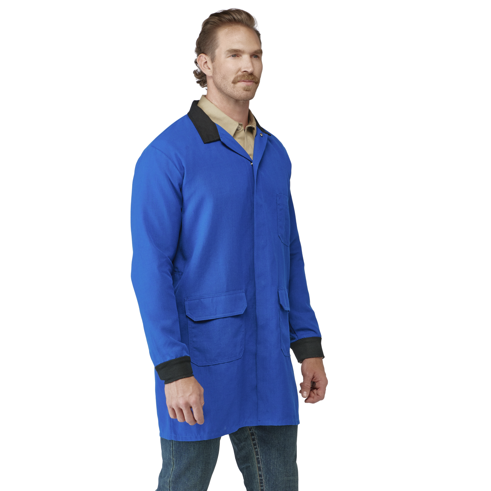 Bulwark 4.5 oz Men's FR Lab Coat - Royal Blue - KNR6RB-