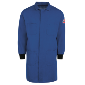 Bulwark Mens 4.5 oz Nomex Lab Coat w/Knit Cuffs - Royal Blue
