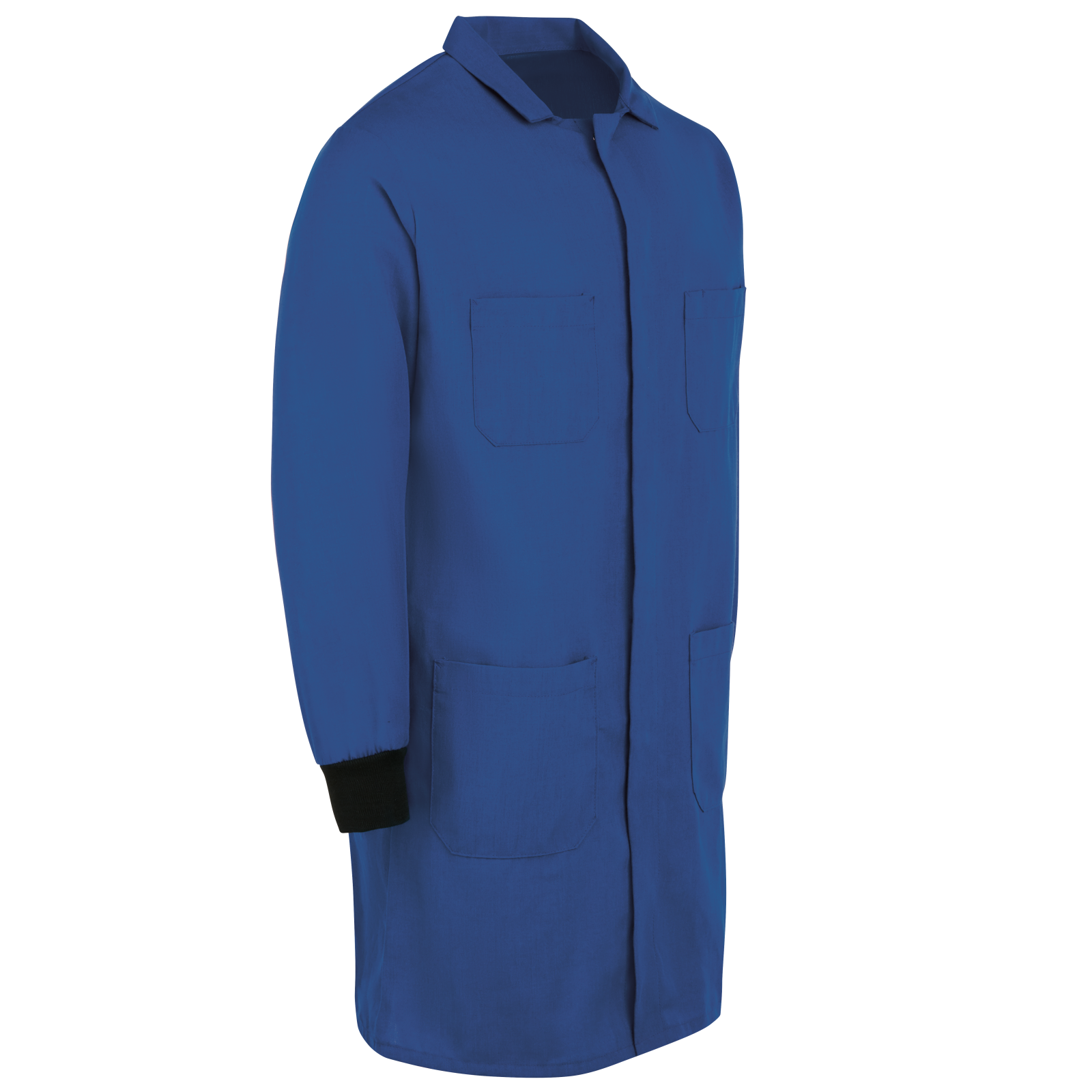 Bulwark Mens 4.5 oz Nomex Lab Coat w/Knit Cuffs - Royal Blue - KNC2RB-