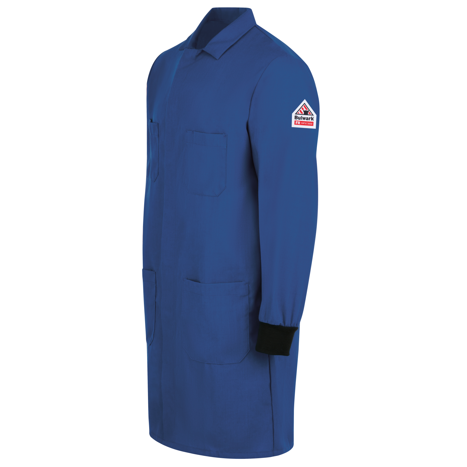 Bulwark Mens 4.5 oz Nomex Lab Coat w/Knit Cuffs - Royal Blue - KNC2RB-