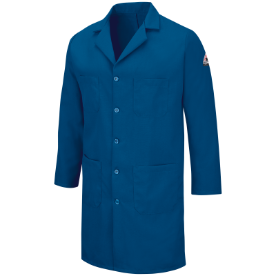 Bulwark Mens 6 oz Nomex Button Front Lab Coat - Royal Blue